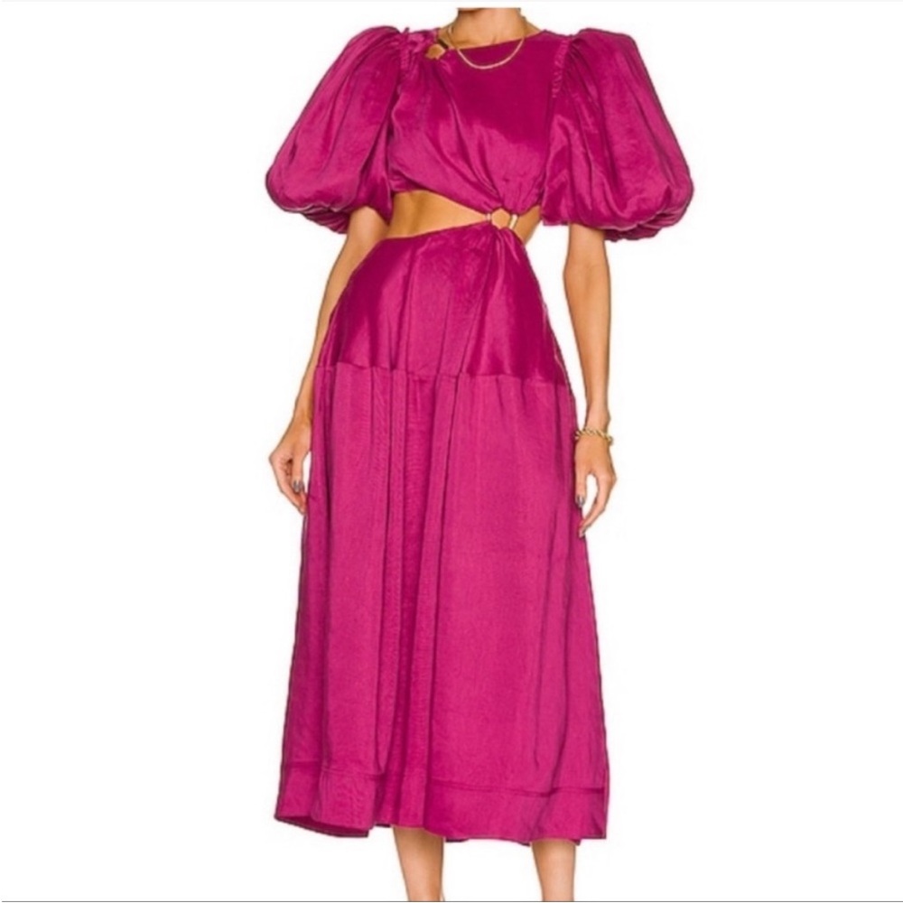NWT NEW Aje Vanades Cut Out Ring Midi Dress